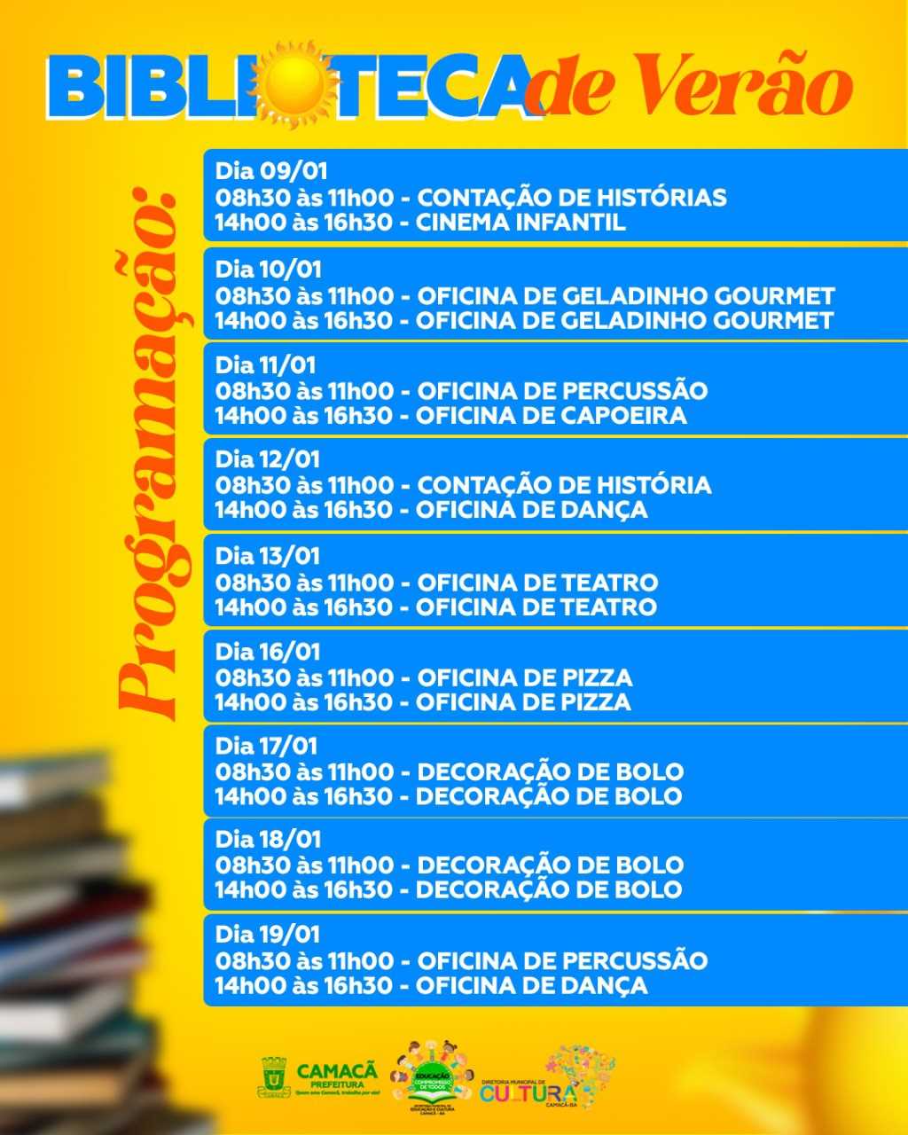 Camacã: Começou o Projeto Biblioteca de Verão